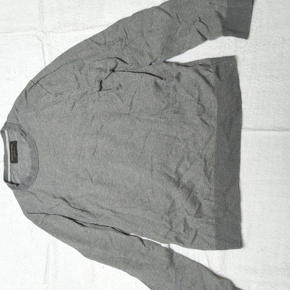 Banana Republic Men's Sweater Grey Medium Luxe Yarn